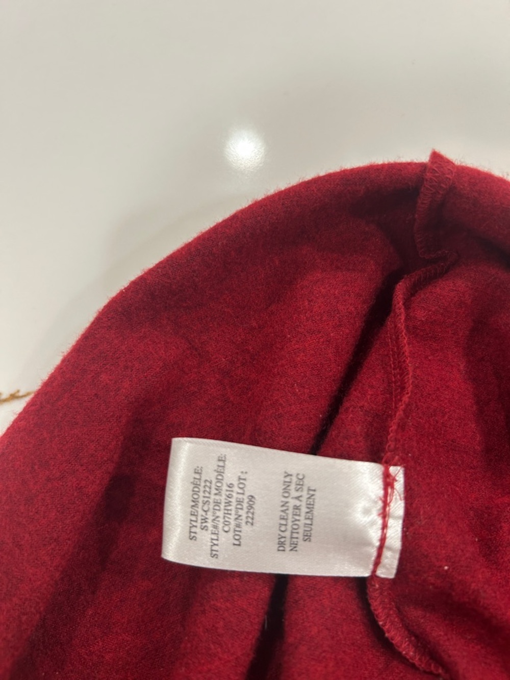 Helmut Lang Sleeveless Draped Midi wool Dress in Deep Red - Picture 7 of 8